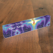 Porte-nom Pour Bureau ROUGE TALISMAN, bleu pourpre (Taille)