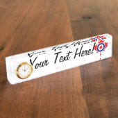 Porte-nom Pour Bureau Roundel Feuille d'érable personnalisée Mod CANADA (Taille)