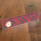 Porte-nom Pour Bureau Royal Stewart tartan rouge noir plaid (Taille)