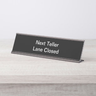 Porte-nom Pour Bureau Ruelle de guichetier fermée
