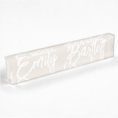 Porte-nom Pour Bureau Sable pâle Beige Overwrite manuscrit