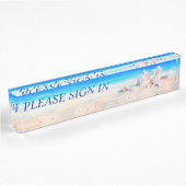 Porte-nom Pour Bureau Sable Tropical Beach Seashells