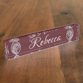 Porte-nom Pour Bureau Sainte Vierge Marie, dentelle (Taille)