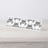 Porte-nom Pour Bureau Saison Éffrayante de Ghost Go (Devant)