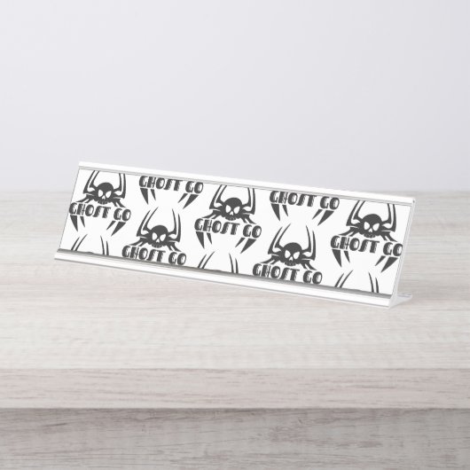 Porte-nom Pour Bureau Saison Éffrayante de Ghost Go (Devant)