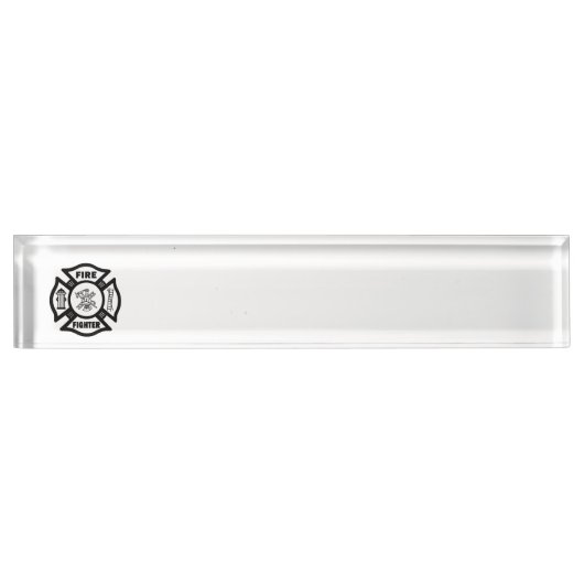 Porte-nom Pour Bureau Sapeur-pompier (Devant)