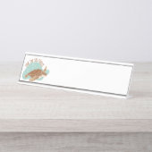 Porte-nom Pour Bureau Sauvez les tortues marines (Devant)