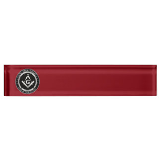 Porte-nom Pour Bureau Sceau de franc-maçonnerie