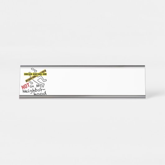 Porte-nom Pour Bureau Scène du crime (Devant)