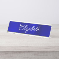 Script Monoline Stylistique Dark Royal Blue