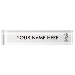 Porte-nom Pour Bureau Seahorse Black