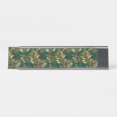 Porte-nom Pour Bureau Seamless pattern with golden ferns (Devant)