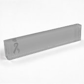 Porte-nom Pour Bureau Sensibilisation au support du ruban gris
