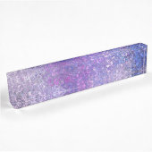 Porte-nom Pour Bureau Séquences Rose Et Violet Bling