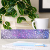 Porte-nom Pour Bureau Séquences Rose Et Violet Bling