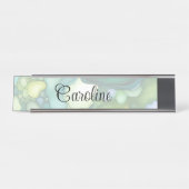 Porte-nom Pour Bureau Sérénité dans les formes Abstraites vertes (Devant)