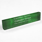 Porte-nom Pour Bureau Service client Green Gradient