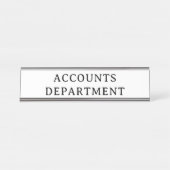 Porte-nom Pour Bureau SERVICE COMPTABILITÉ | Moderne Professionnel (Devant)