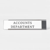 Porte-nom Pour Bureau SERVICE COMPTABILITÉ | Moderne Professionnel (Devant)