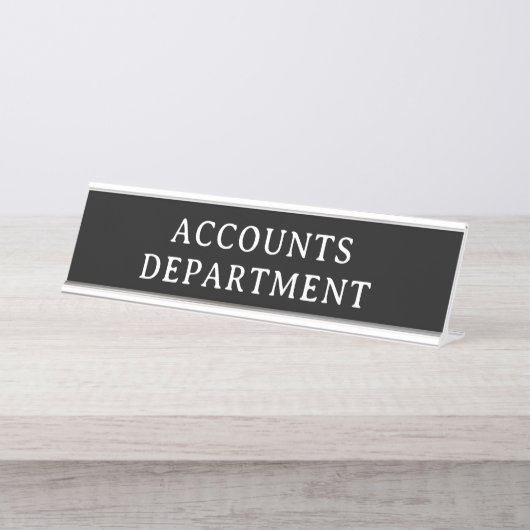 Porte-nom Pour Bureau SERVICE COMPTABILITÉ | Moderne Professionnel (Devant)