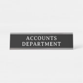 Porte-nom Pour Bureau SERVICE COMPTABILITÉ | Moderne Professionnel (Devant)