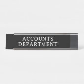 Porte-nom Pour Bureau SERVICE COMPTABILITÉ | Moderne Professionnel (Devant)