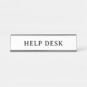 Porte-nom Pour Bureau SERVICE D'ASSISTANCE | Bureau moderne professionne (Devant)