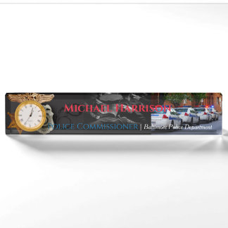 Porte-nom Pour Bureau Service de l'application de la loi Fierté Acryliqu