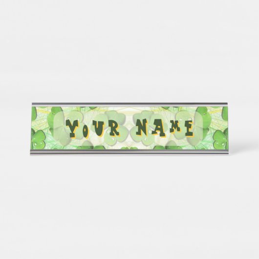 Porte-nom Pour Bureau Shamrock vert St Patrick iPhone 5 Coque-Mate (Devant)