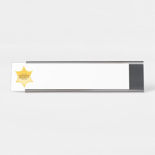 Porte-nom Pour Bureau Sheriff (Devant)
