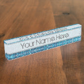 Porte-nom Pour Bureau Shine bleu extravagant (Taille)