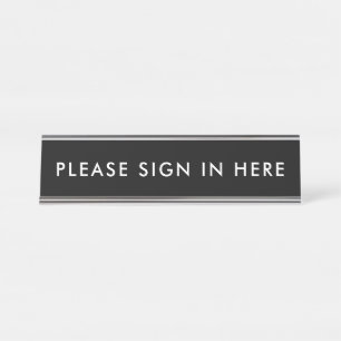 PORTE-NOM POUR BUREAU SIGNE CLIENT DANS L'AVIS