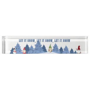 Porte-nom Pour Bureau Signe de Noël pour le bureau ou la maison