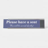 Porte-nom Pour Bureau "S'il vous plaît, asseyez-vous" (Devant)