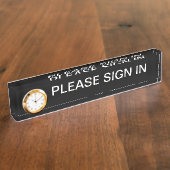 Porte-nom Pour Bureau S'il vous plaît Connectez-vous Signer Nom du Burea (Taille)