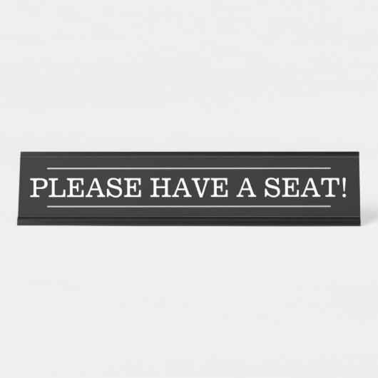 PORTE-NOM POUR BUREAU "S'IL VOUS PLAÎT, PRENEZ PLACE !" (Devant)