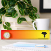 Porte-nom Pour Bureau Silhouette d'éléphant africain