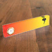 Porte-nom Pour Bureau Silhouette d'éléphant africain (Taille)