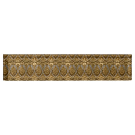 Porte-nom Pour Bureau Silver And Gold Art Deco Pattern (Devant)