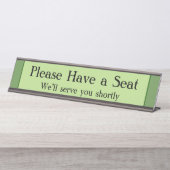 Porte-nom Pour Bureau Simple et basique "S'il vous plaît prendre place" (Devant)