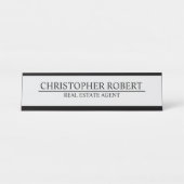 Porte-nom Pour Bureau Simple Immobilier (Devant)