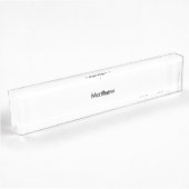 Porte-nom Pour Bureau simple lettre initiale monogramme ajouter votre no