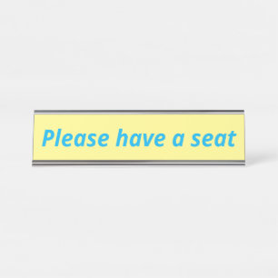Porte-nom Pour Bureau Simple, minimal et simple "S'il vous plaît, prenez