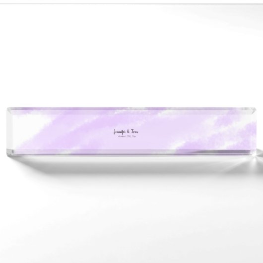 Porte-nom Pour Bureau simple minimum ajouter votre nom unité de mariage (Devant)