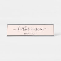 Simple moderne manuscrit rose pâle