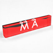 Porte-nom Pour Bureau Simple monogramme ajouter votre nom lettre man min