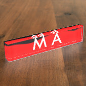 Porte-nom Pour Bureau Simple monogramme ajouter votre nom lettre man min (Taille)