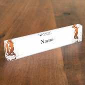 Porte-nom Pour Bureau sirènes bronzages de surveillance (Taille)