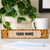 Porte-nom Pour Bureau Skeletons d'Halloween Macabre Dance