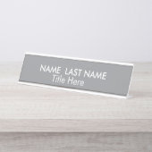 Porte-nom Pour Bureau Sleek Simple  Custom Desk  (Devant)